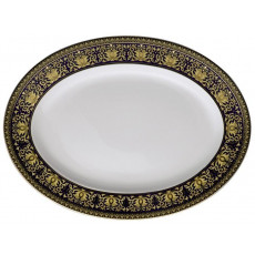 Rosenthal meets Versace Medusa blue Ovaali lautanen 40 cm