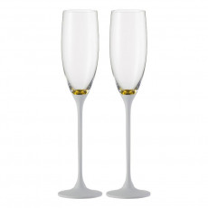 Eisch Champagner Exklusiv - Geschenkset Kultaiset-valkoiset samppanjalasit lahjapakkauksessa 2-osainen / 180 ml