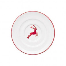 Gmundner Keramik Rubinroter Hirsch Mokka-/Espresso-astiasto Gourmet d: 11 cm