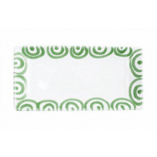 Gmundner Keramik Grüngeflammt Snacksikulho 22x11x2,7 cm