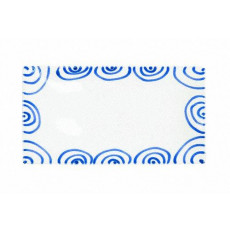 Gmundner Keramik Blaugeflammt Suorakaiteen muotoinen levy 36x15x2,8 cm