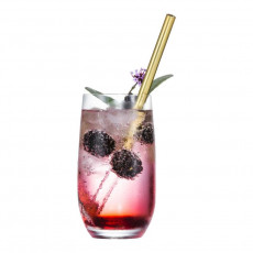 Eisch Gentleman Kultainen lasipilli puhdistusharjalla - lahjalaatikossa l: 20 cm / d: 9 mm