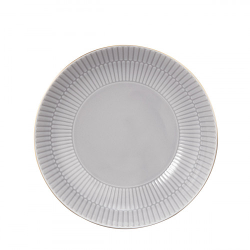 Seltmann Weiden Amina gris argenté Goldrand Assiette à soupe ronde 21 cm