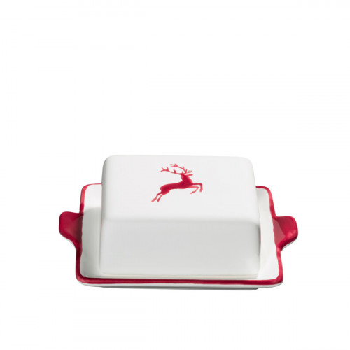 Gmundner céramique Bordeauxroter Hirsch Beurrier 125 g