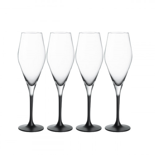 Villeroy & Boch Manufacture Rock Ensemble de 4 verres à champagne de 260 ml