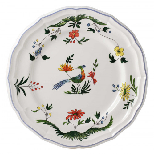 Gien Fayencerie Oiseaux Paradis Assiette de service 26 cm