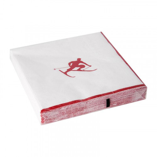 Gmundner céramique Toni rouge rubis Serviettes Déjeuner 33x33 cm 20 pièces