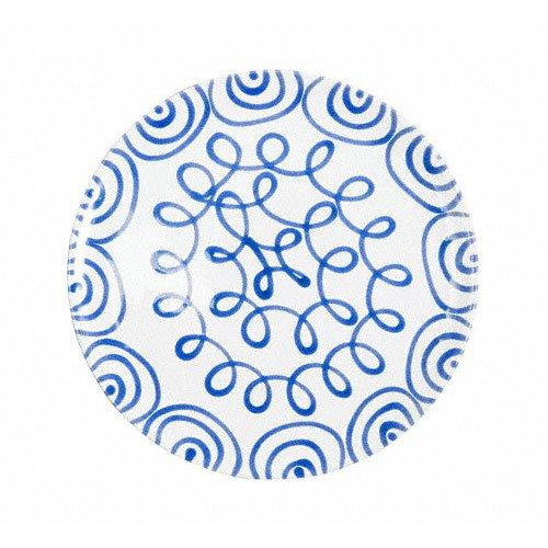 Gmundner céramique Blaugeflammt Assiette à manger d: 25 cm / h: 2,8 cm