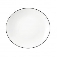 Seltmann Weiden Modern Life Black Line Assiette de petit-déjeuner ovale l: 21 cm / h: 2,5 cm