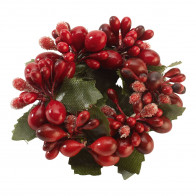 Villeroy & Boch Winter Collage Accessoires Porte-serviettes en plastique avec des baies rouges d: 6 cm