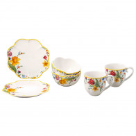 Villeroy & Boch Spring Awakening Ensemble petit-déjeuner pour 2 personnes, 6 pièces