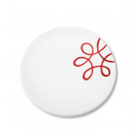 Gmundner céramique Pur Geflammt rouge Assiette à dessert / Assiette à petit-déjeuner Cup d: 20 cm / h: 2,6 cm