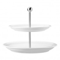 Thomas Trend blanc Étagère 2 pièces. Assiette supérieure 22cm / Assiette inférieure 26 cm