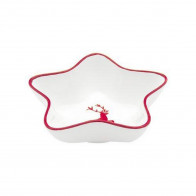Gmundner céramique Rubinroter Hirsch Bol étoile Stella d: 14 cm / h: 3,9 cm