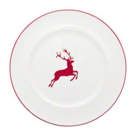 Gmundner céramique Rubinroter Hirsch Assiette gourmet d: 27 cm / h: 2 cm
