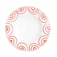 Gmundner céramique Rotgeflammt Assiette de pâtes Gourmet d: 29 cm / h: 4,5 cm