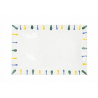 Gmundner céramique Buntgeflammt Plaque rectangulaire 30x20x2,5 cm