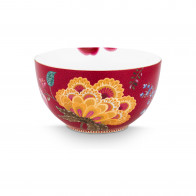 Pip Studio Blooming Tales Dark Red bol 18 cm