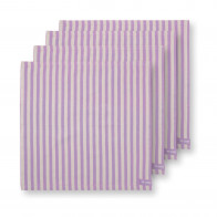 Pip Studio Stripes Lilac Textilservietten Set 4-tlg. 40x40cm