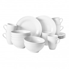 Seltmann Weiden Beat blanc Ensemble petit-déjeuner 18 pièces