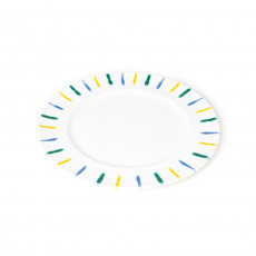 Gmundner céramique Buntgeflammt Assiette de repas gourmet d: 29 cm / h: 2,2 cm