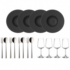 Villeroy & Boch Manufacture Rock Ensemble de pâtes 12 pièces