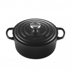 Le Creuset Bräter Signature rund Rôtissoire ronde noire 26 cm / 5,3 L