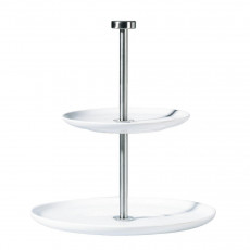 ASA SELECTION A Table blanc Étagère à deux niveaux h: 23,5 cm Assiette supérieure: 21 cm / Assiette inférieure: 26,5 cm