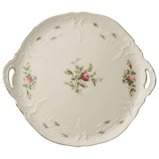 Rosenthal Sanssouci Elfenbein Moosrose neu Plat à gâteau 32 cm