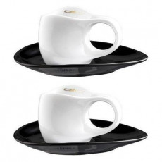 Luigi Colani Ab ovo Black & White Ensemble de tasses Espressissimo 4 pièces 0,04 L