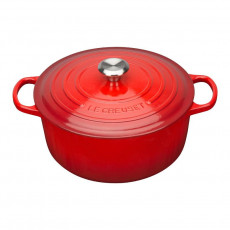 Le Creuset Bräter Signature rund Cocotte ronde rouge cerise 26 cm / 5,3 L