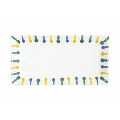 Gmundner Keramik Buntgeflammt Δίσκος σνακ 22x11x2,7 cm