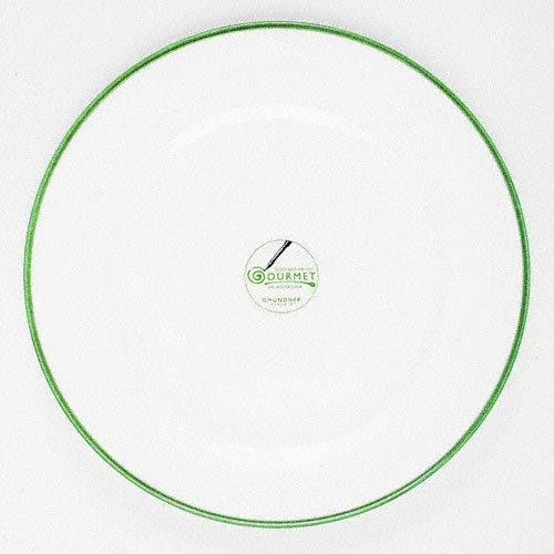 Gmundner Keramik Grüner Rand Πιάτο δείπνου γκουρμέ d: 27 cm / h: 2 cm