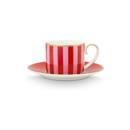 Pip Studio Love Birds Red-Pink Espressotasse 2-tlg. 0,12 L