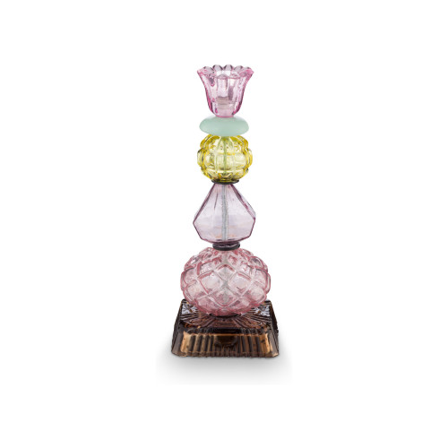 Pip Studio Lily & Lotus Kerzenständer Glas Perlen Lila 23,5 cm