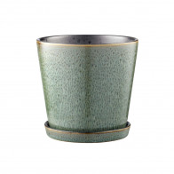 Bitz Gastro green / black Γλάστρα - Γλάστρα βοτάνων με πιατάκι d: 14 cm / h: 12,5 cm