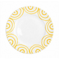 Gmundner Keramik Gelbgeflammt Πιάτο επιδόρπιο / πιάτο πρωινού Gourmet d: 22 cm / h: 2,2 cm