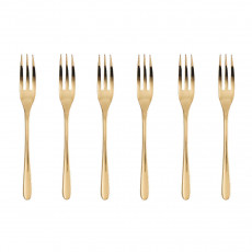 Sambonet Taste - Edelstahl / PVD Gold Σετ πιρουνιών για κέικ 6 τεμαχίων