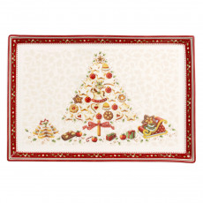 Villeroy & Boch Winter Bakery Delight Μεγάλη ορθογώνια πιατέλα για γλυκά - δέντρο 39x26,5 cm