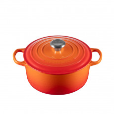 Le Creuset Bräter Signature rund Στρογγυλή κόκκινη κατσαρόλα φούρνου 24 cm / 4,2 L