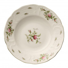 Rosenthal Sanssouci Elfenbein Moosrose neu Πιάτο σούπας 23 cm