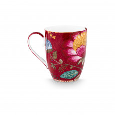 Pip Studio Blooming Tales Dark Red Κούπα με λαβή 0,36 L