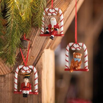 Villeroy & Boch MY CHRISTMAS TREE Ornament Children w/Snowman Bell # 6878 
