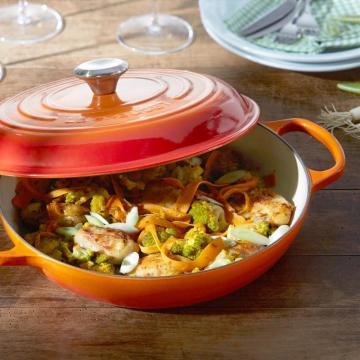 Le Creuset Signature braadpan ovaal 4,7 liter ø 29 cm gietijzer kersrood | Oldenhof