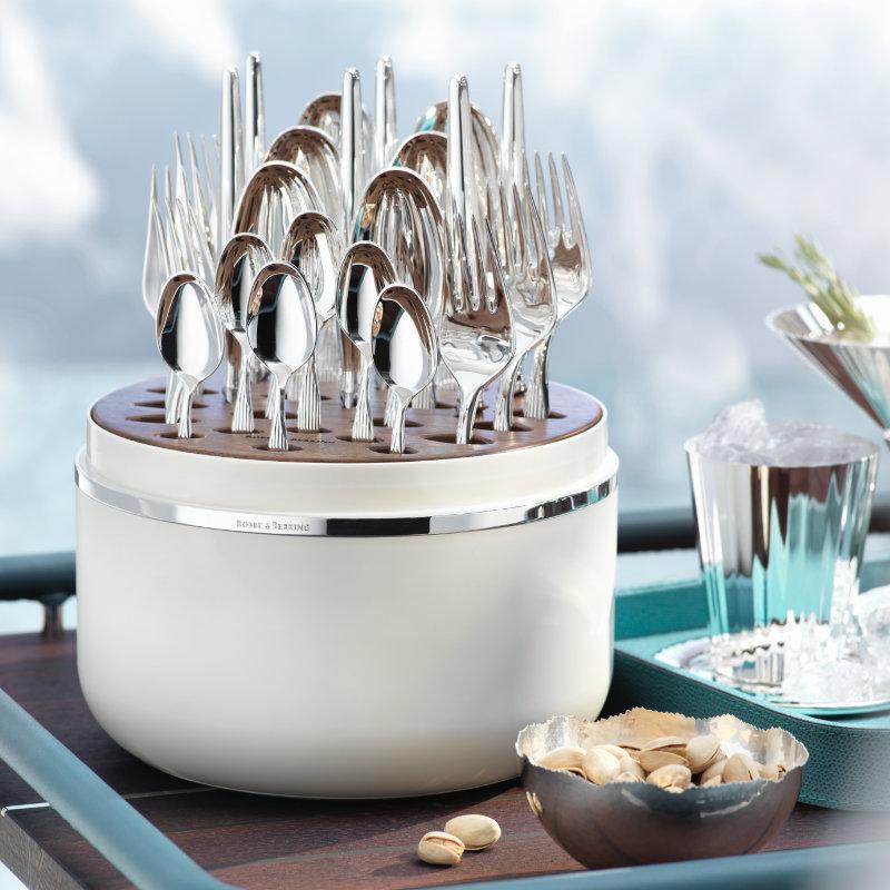 ROBBE&BERKING ロベ＆バーキング シルバーコーティング 2本セット Набор столовых приборов ART DECO Robbe & Berking, Германия, на 1