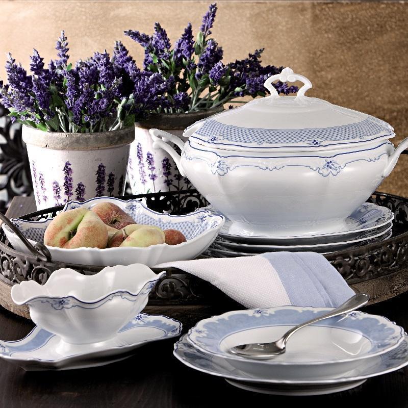 Hutschenreuther Baronesse Estelle Blue Porcelain