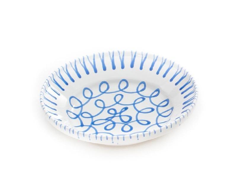 Gmundner керамика Blaugeflammt Рисовая чаша без ручки d: 32 cm / h: 7,4 cm