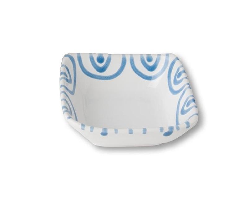 Gmundner Keramik Blaugeflammt Square bowl 9x9x3.4 cm