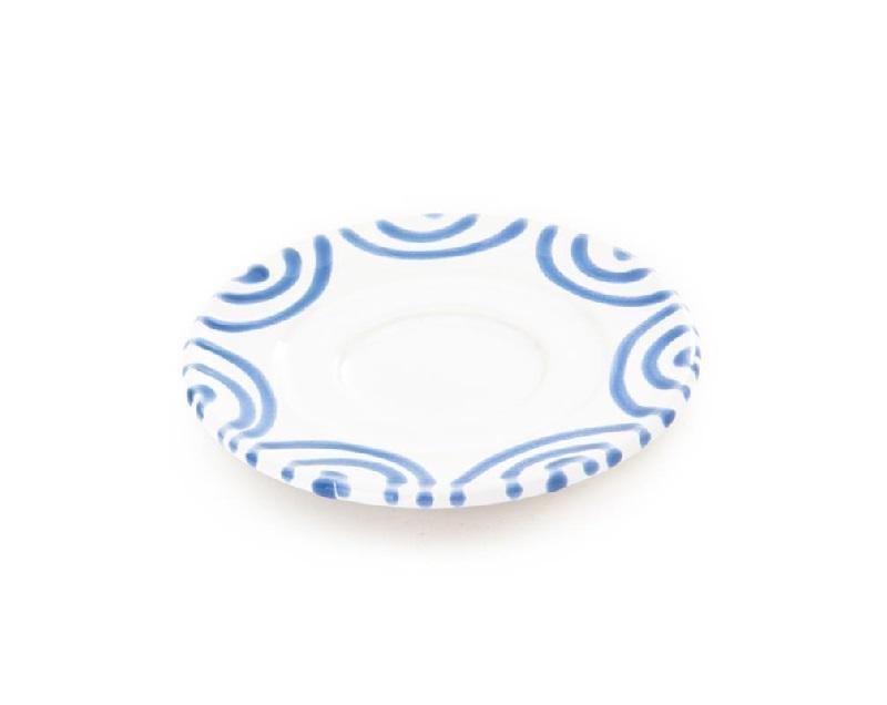Gmundner Keramik Blaugeflammt Espresso-Untertasse Gourmet 11 cm