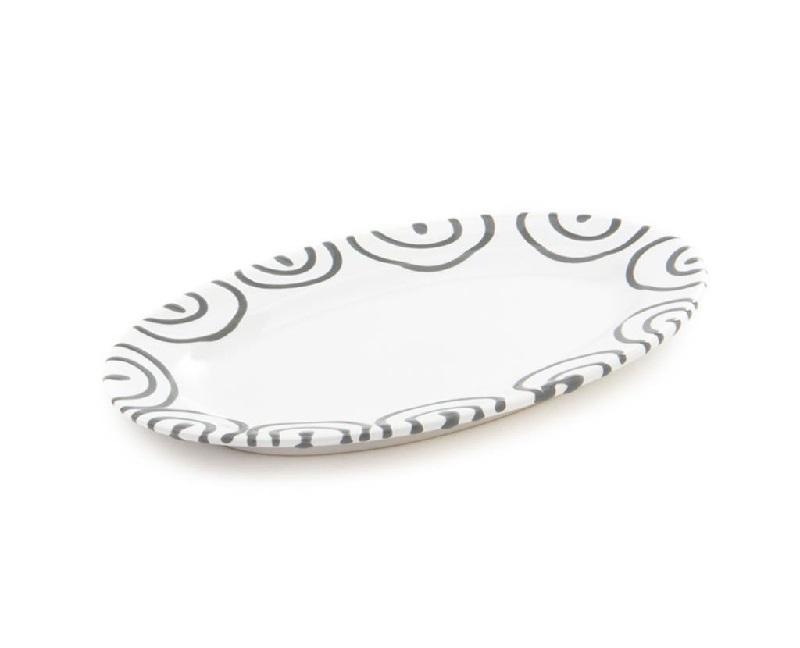 Gmundner керамика Graugeflammt Овальная тарелка с флагом Gourmet 21x14x2,1 см